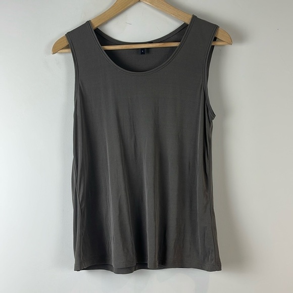 Eileen Fisher Grey/Brown Silk Camisole Size Small - Picture 1 of 6